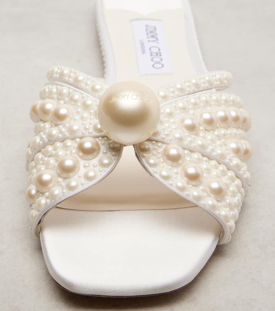 Siva embellished satin slides