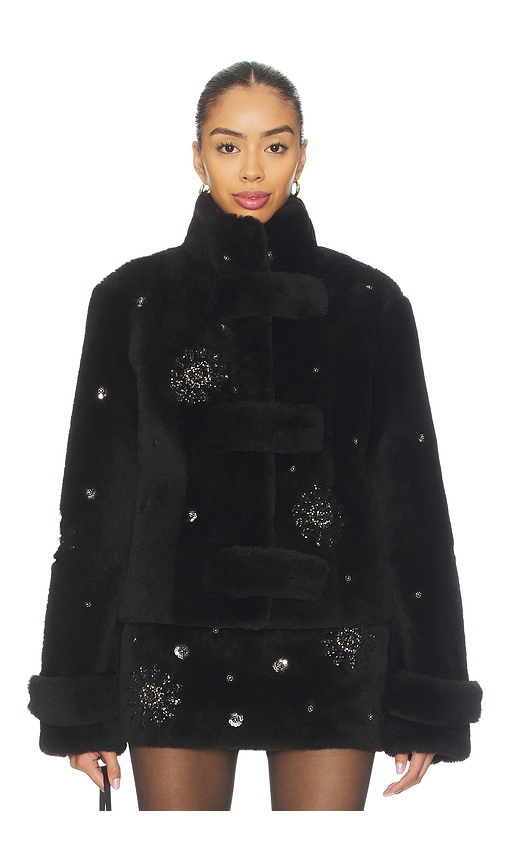 SIEDRES Sira Fur Jacket in Dark Brown. 36 also