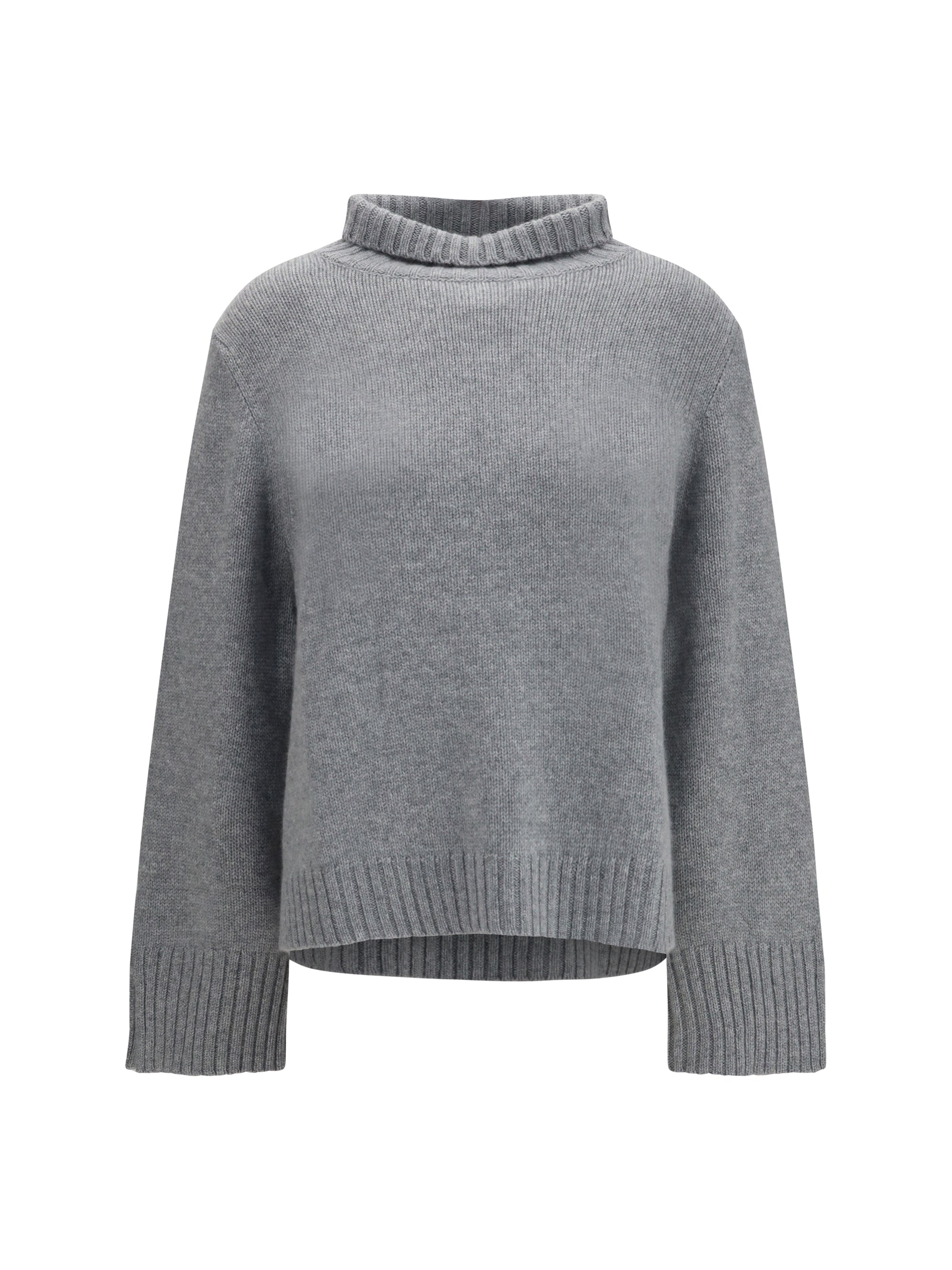 Cashmere Turtleneck Sweater — Gray