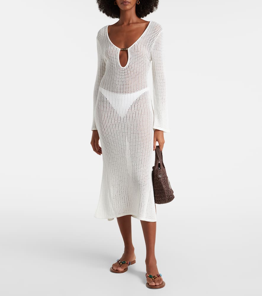 Casey open-knit midi dress