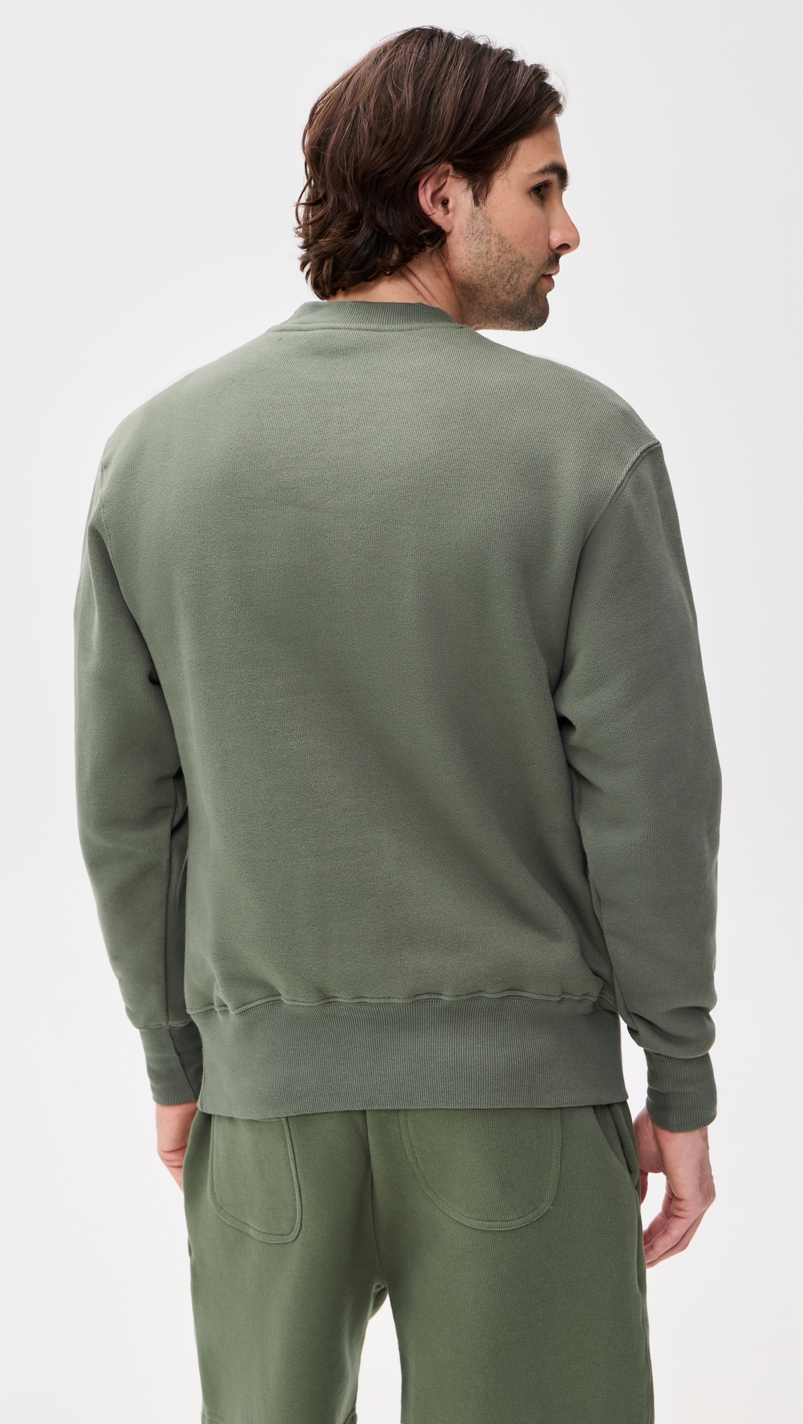 Loopback Crewneck Sweatshirt Olive