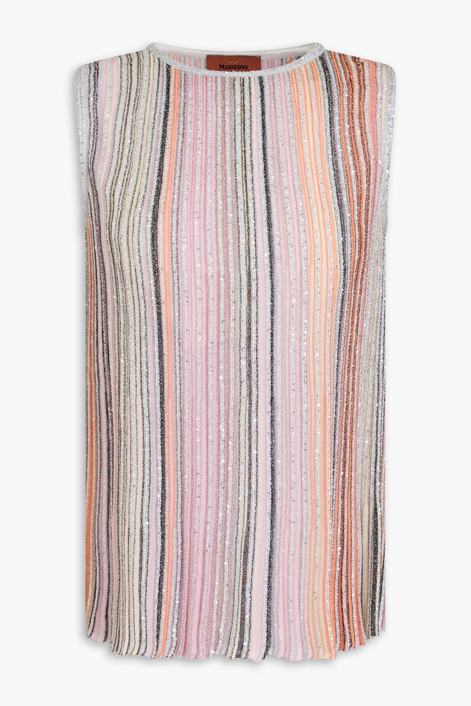 Missoni - Metallic ribbed-knit tank - Pink - IT 42