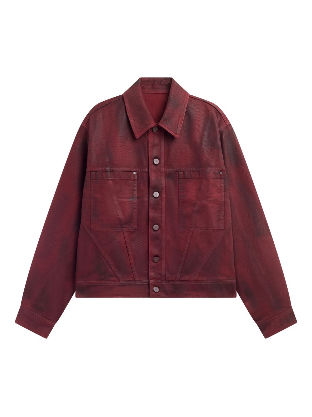 Coated denim jacket - Red