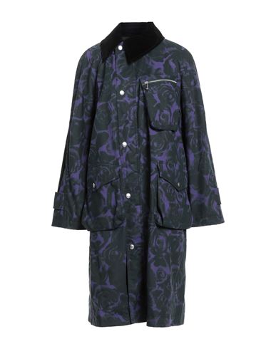 Woman Overcoat & Trench Coat Purple Size 2 Cotton