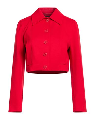 Woman Jacket Red Size 4 Viscose, Nylon, Elastane