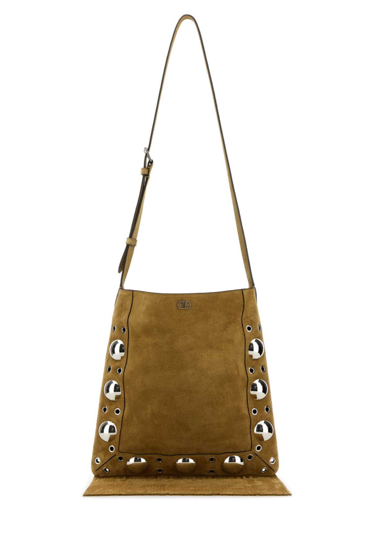 Beige Suede Nellcã´te Crossbody Bag