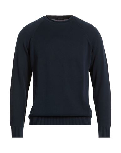 Man Sweater Midnight blue Size L Cotton