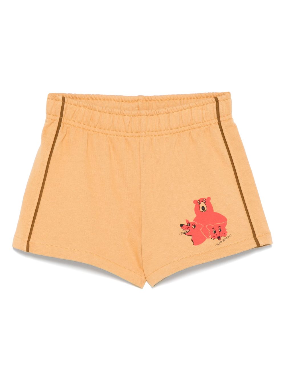 Mini Rodini Beige Animal Camp Organic Cotton Jersey Shorts