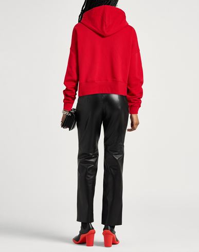 Woman Sweatshirt Red Size XS Cotton