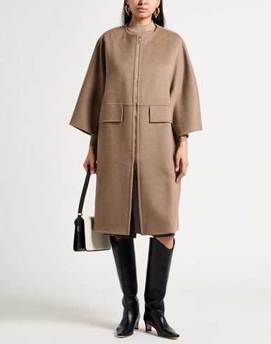 Atelier Woman Coat Taupe Size 4 Cashmere
