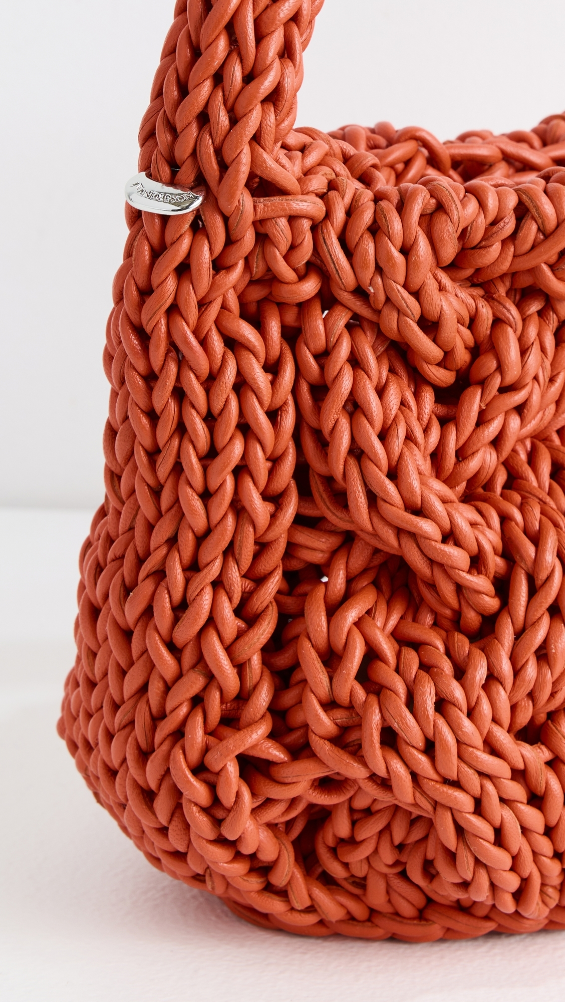 JW Anderson Small Cable Knit Bag Orange One Size