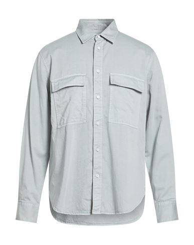 Man Shirt Light grey Size S Cotton, Lyocell