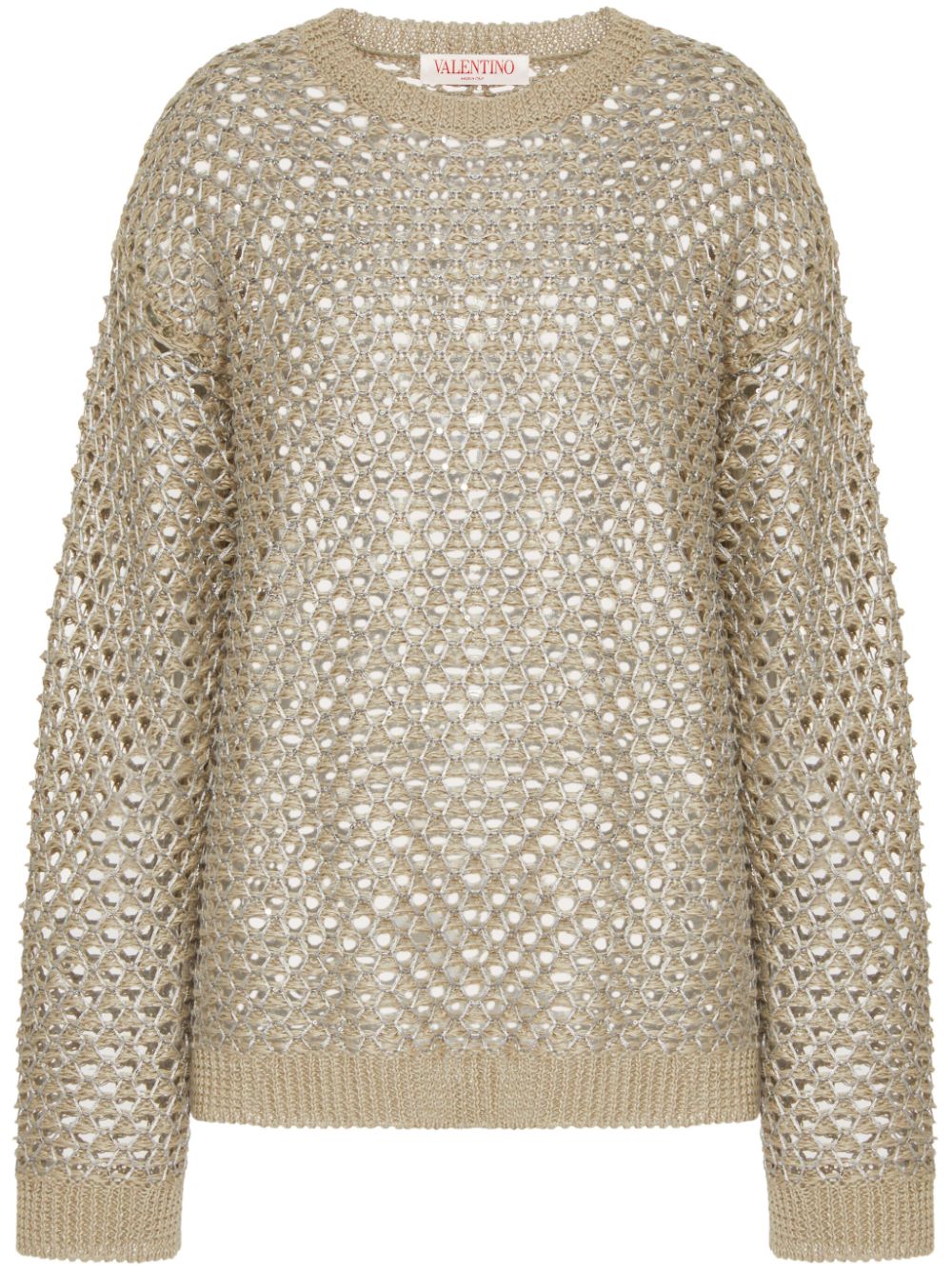 Open-knit linen jumper - Neutrals