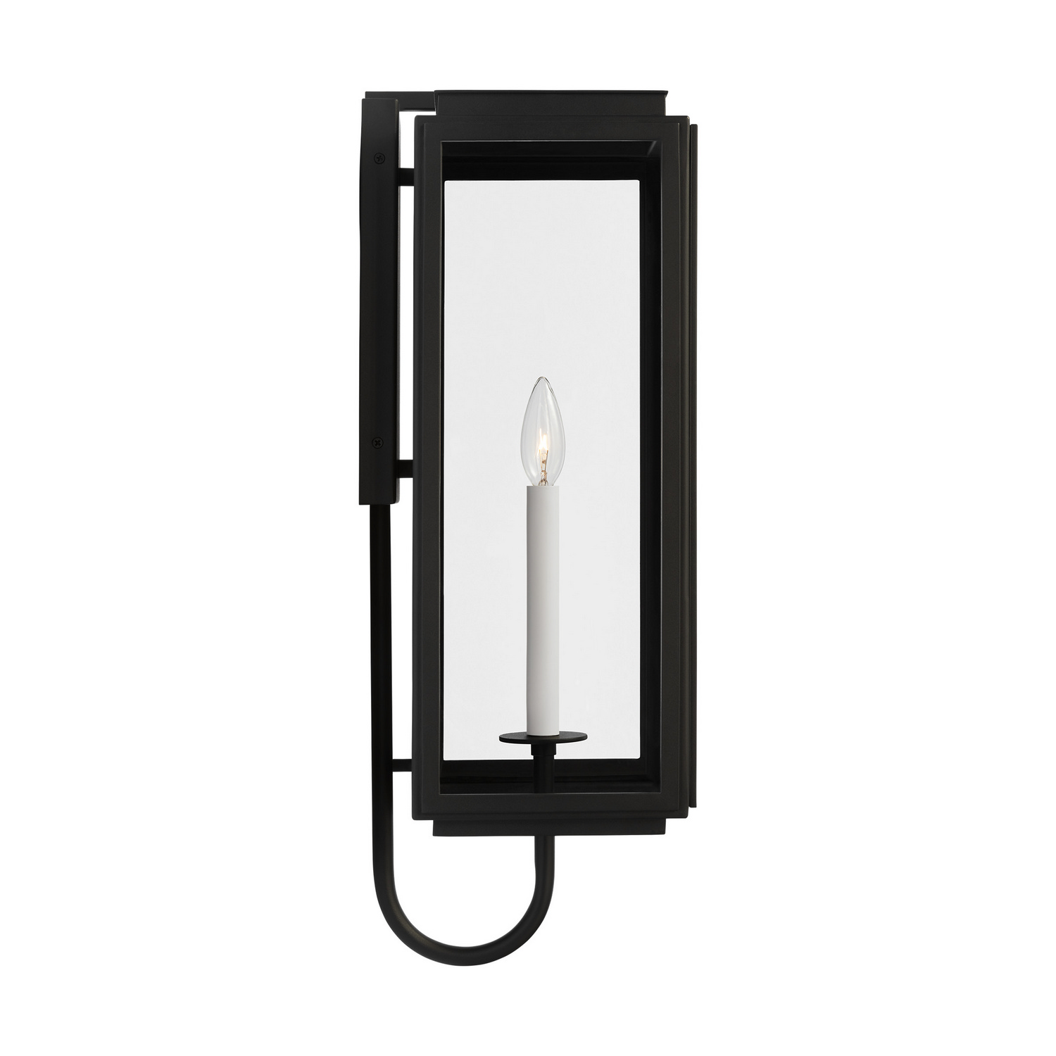 Visual Comfort Studio Edgar Outdoor Wall Light in Textured Black by Lauren Ralph Lauren