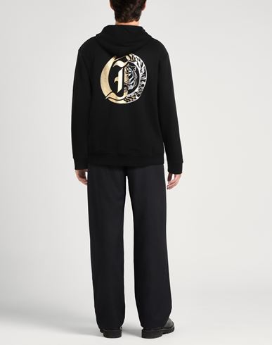 Just Cavalli Man Sweatshirt Black Size L Cotton, Elastane