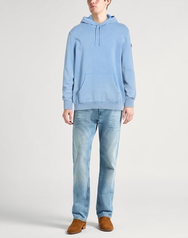 Man Sweater Sky blue Size XL Cotton