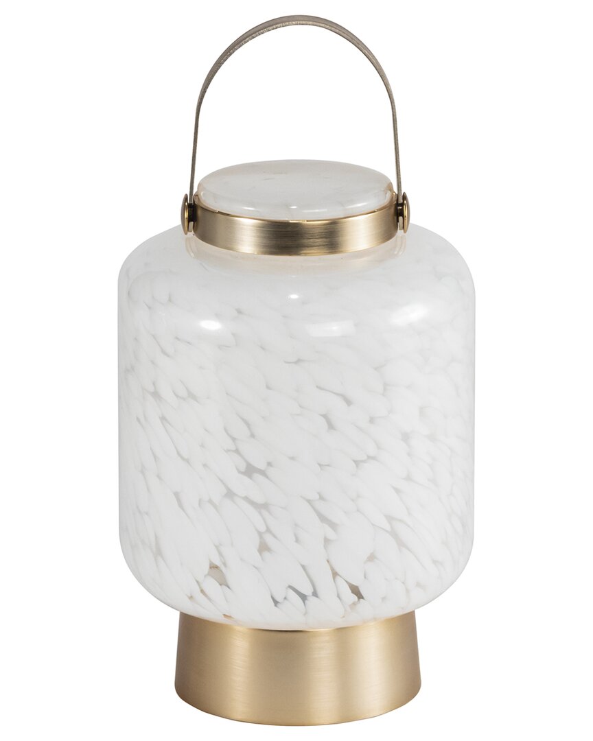 Home & Garden 8.5In Cylinder Portable Glass Led Lightkeeper Lantern