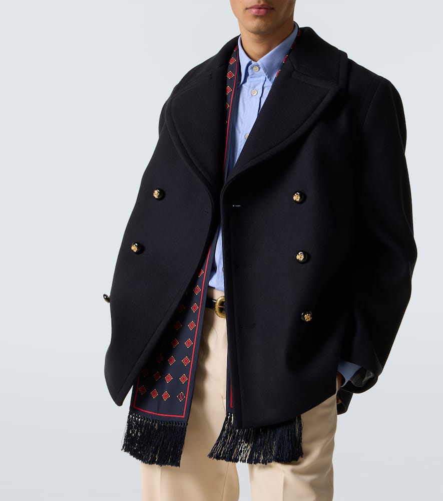 Double-breasted virgin wool jacket