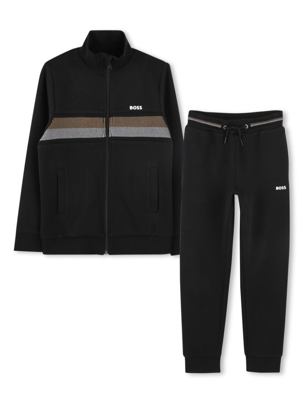 Logo-print tracksuit set - Black