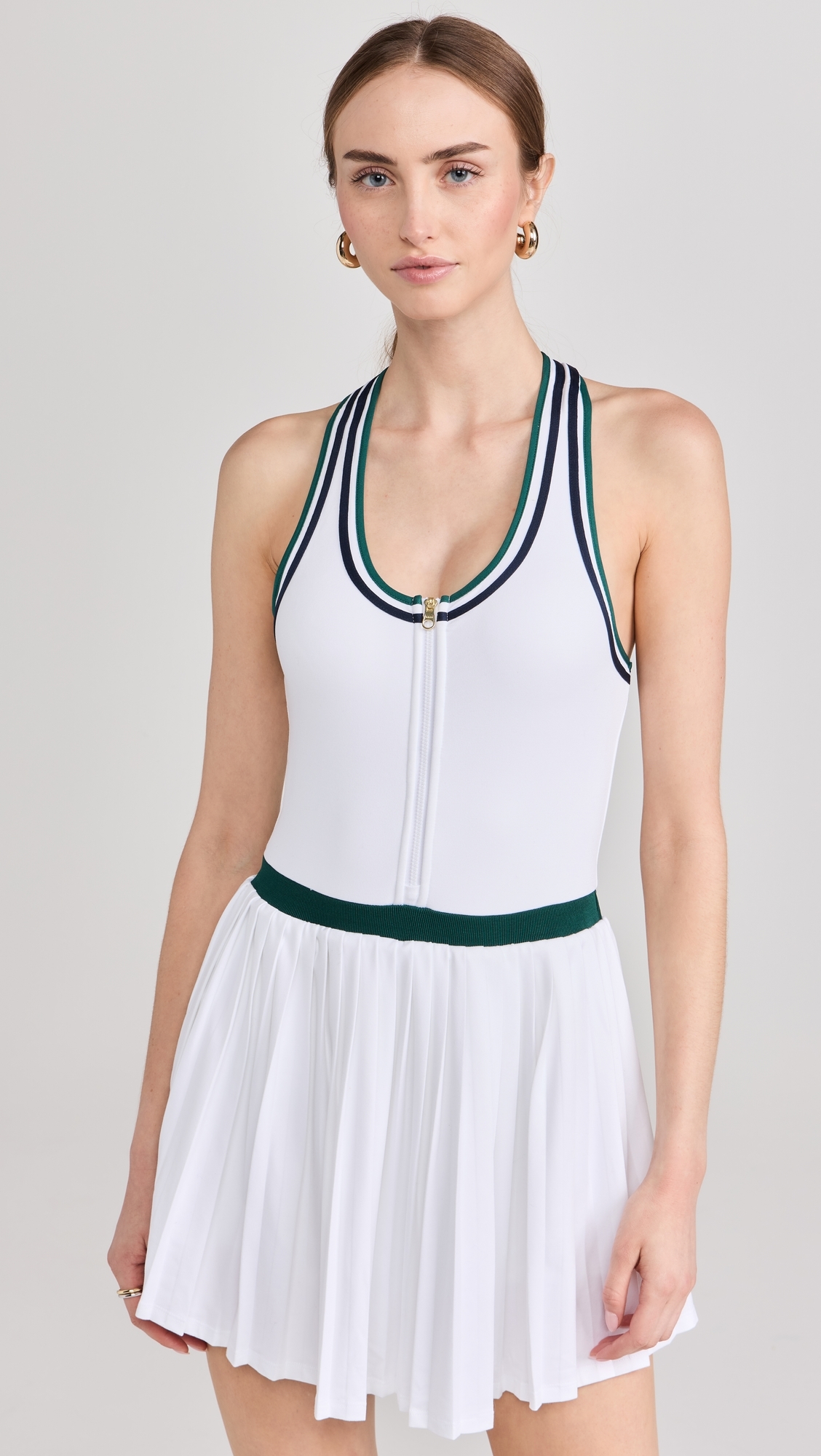 Jane Court Dress 28 White/Forest