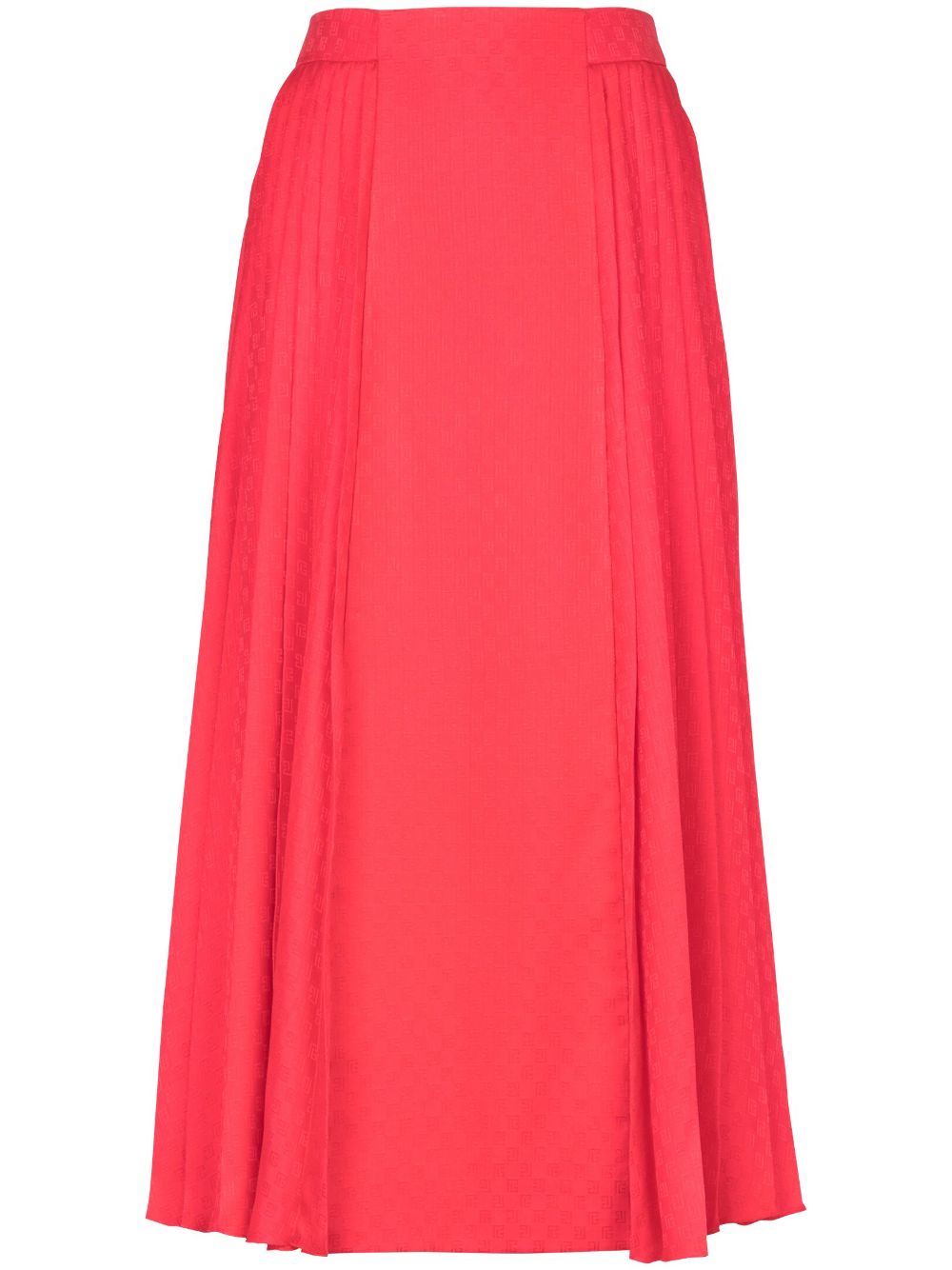 Mini Monogram pleated midi skirt - Pink