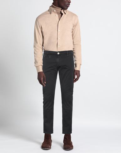 Man Pants Black Size 28 Cotton, Elastane