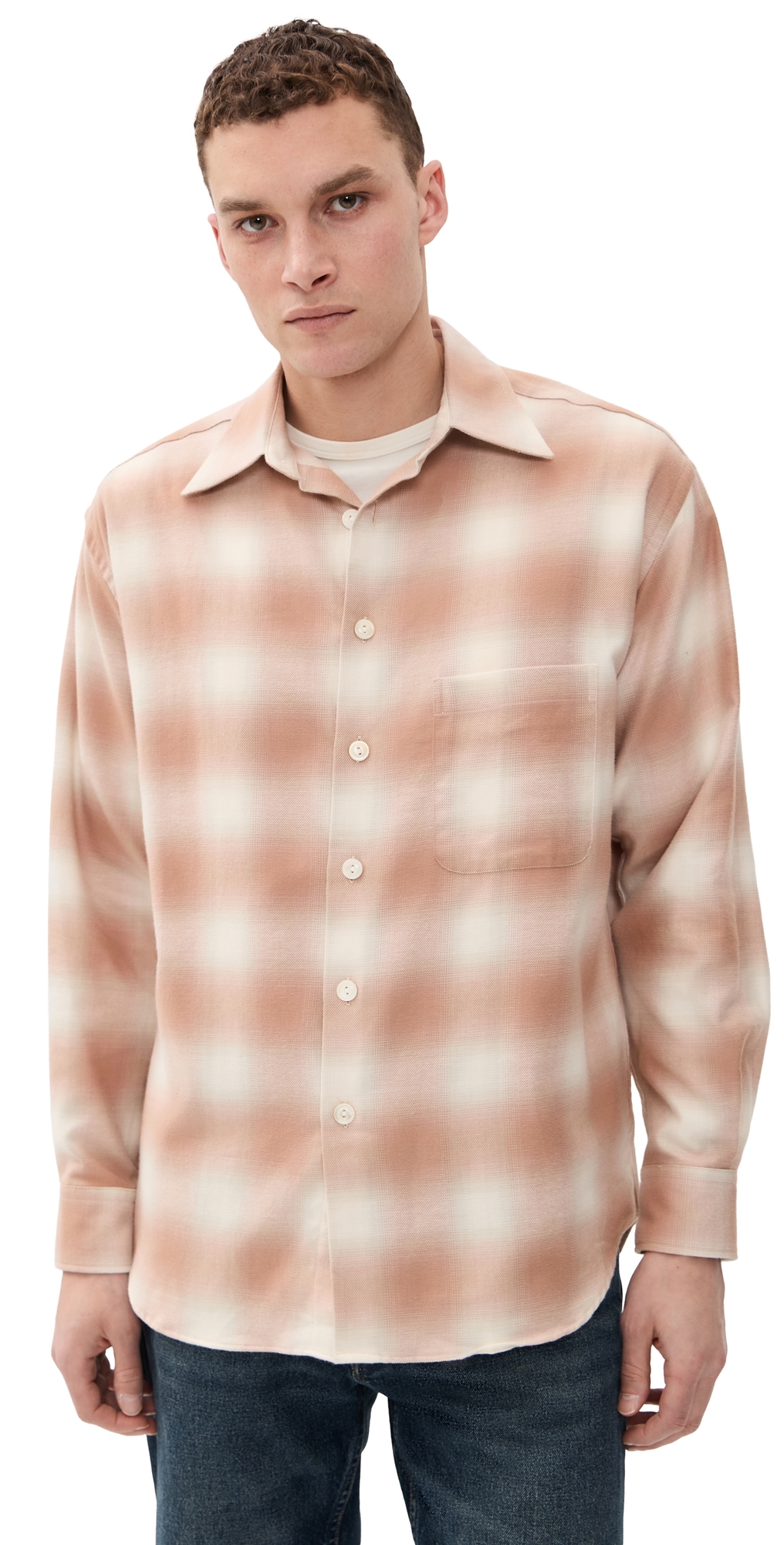 Shadow Flannel Shirt Coral