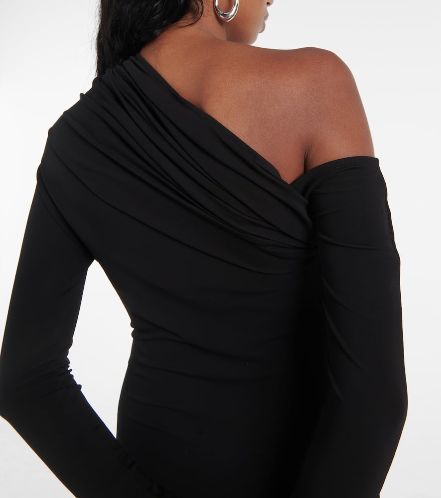 Courrèges Twist one-shoulder crêpe minidress