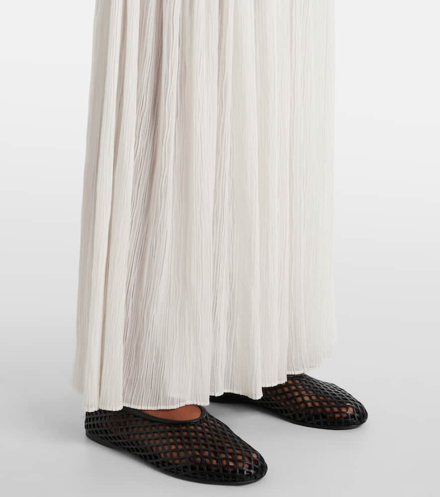 Cora one-shoulder crêpe chiffon maxi dress