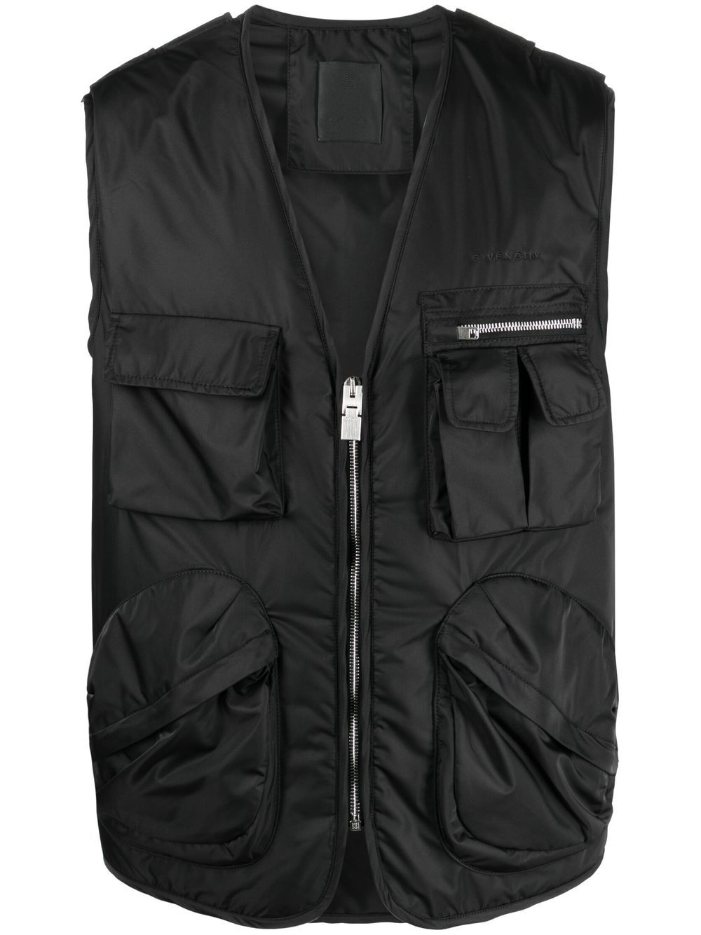 Cargo pockets gilet - Black