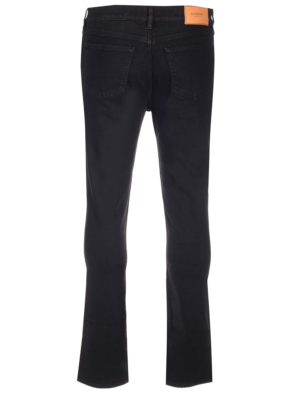 Straight-leg stretch-cotton jeans - Black