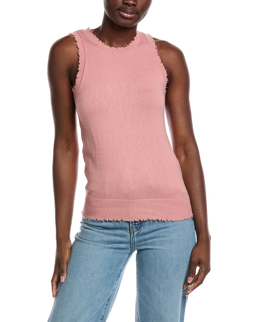 Frayed Cashmere-Blend Tank