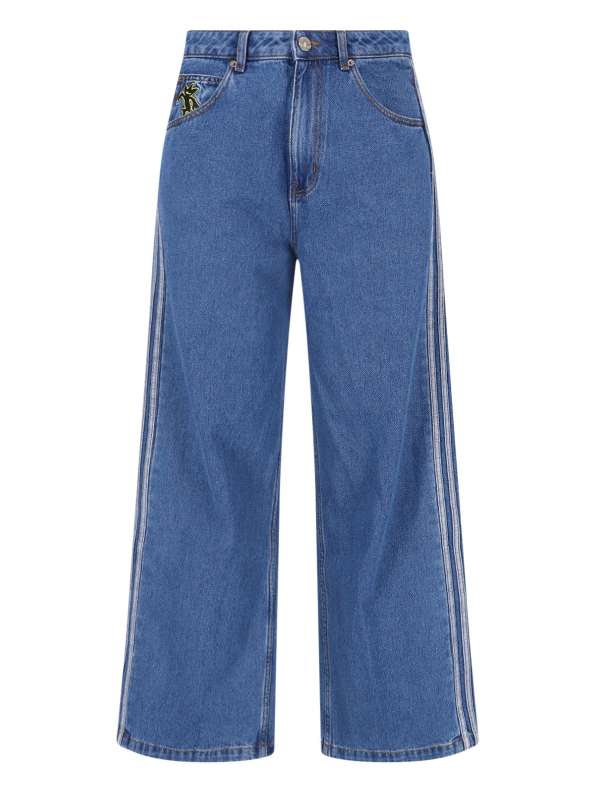 Wide-Leg Jeans with Logo Detail