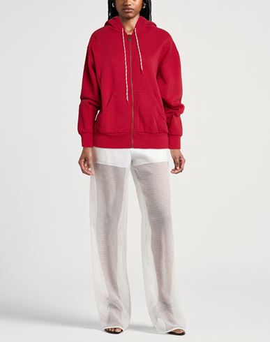 Woman Sweatshirt Red Size L Cotton