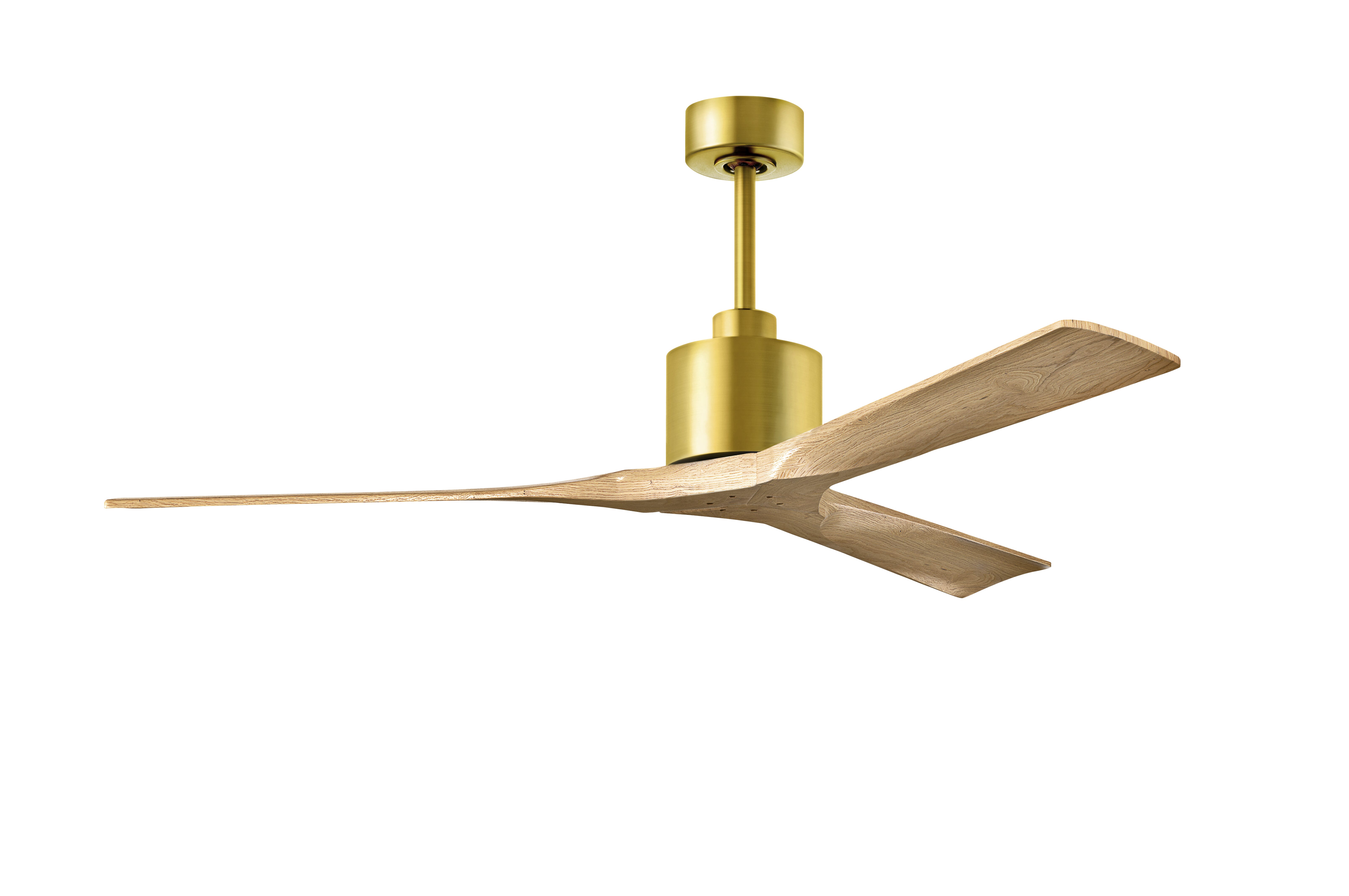 Nan 6-Speed Ceiling Fan in Brushed Brass with Light Maple Tone blade