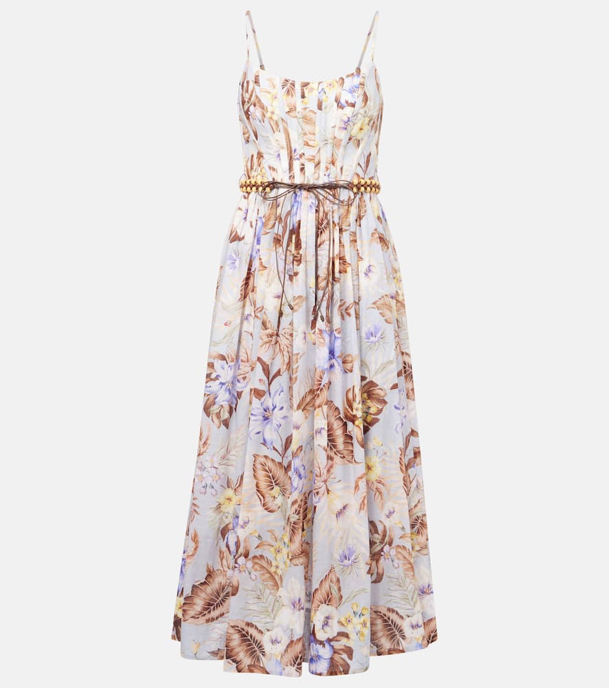 Rhiannon floral cotton bustier dress