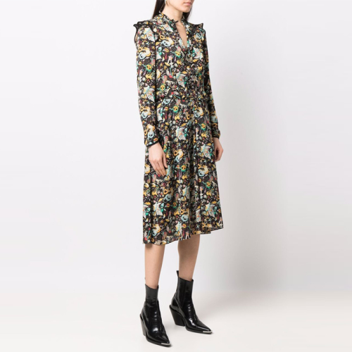 Rosier circus-print dress