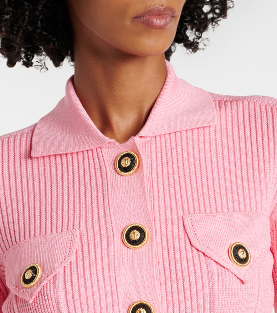 Ribbed-knit cardigan