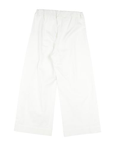 Kid Girl Pants White Size 12 Cotton, Elastane