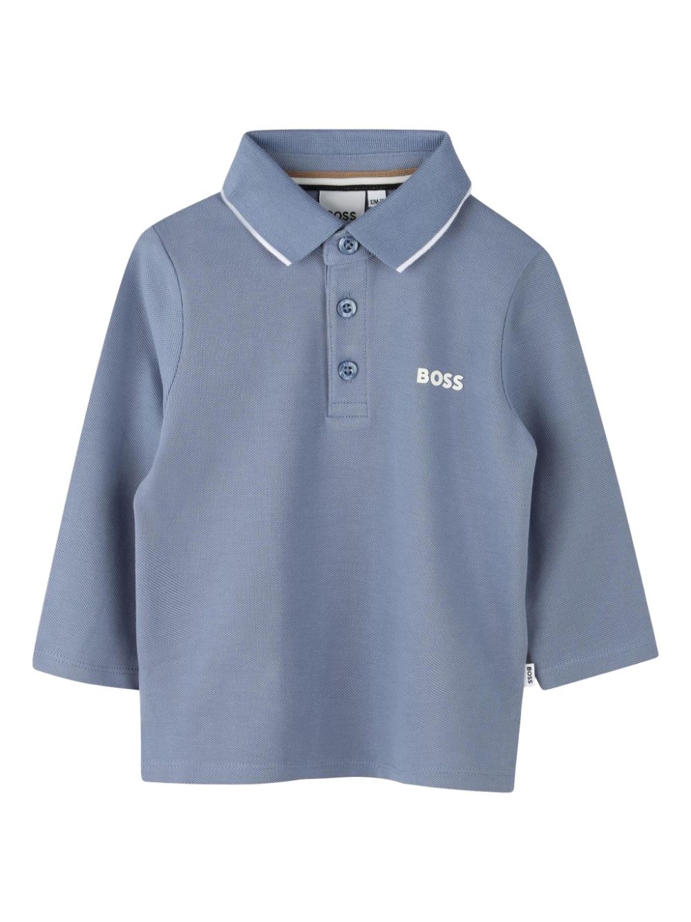 Logo-print polo shirt - Blue