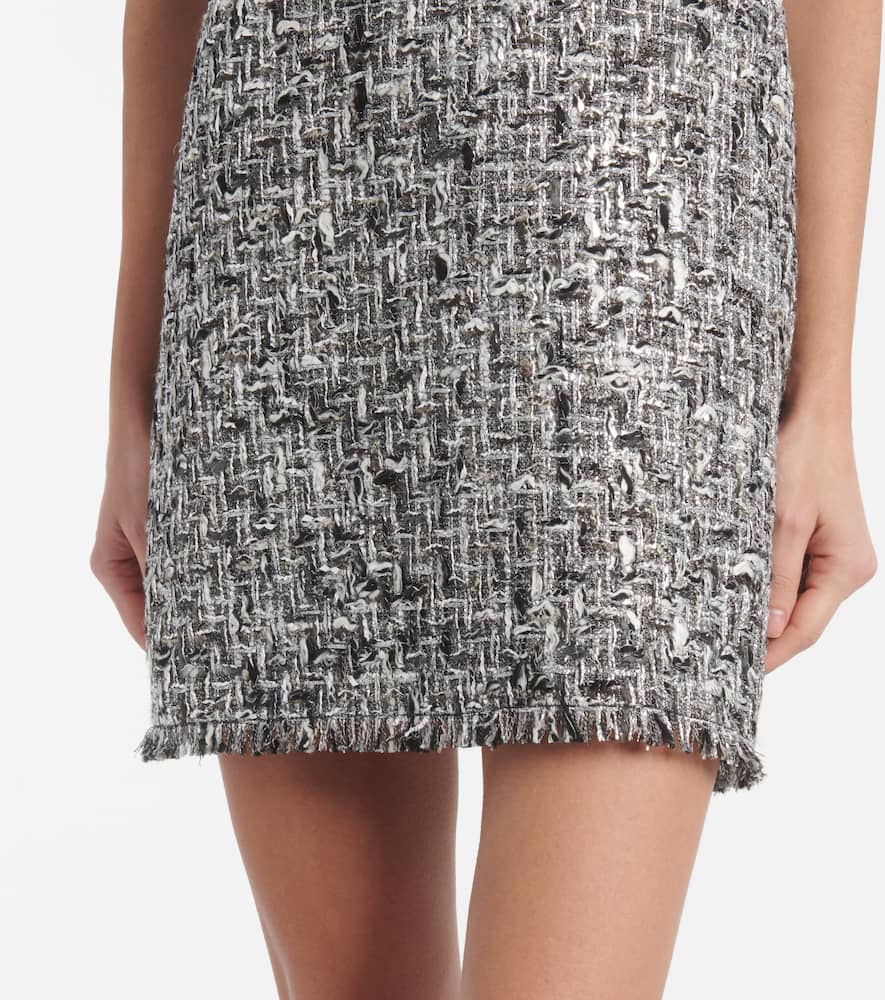 Tweed lamé minidress