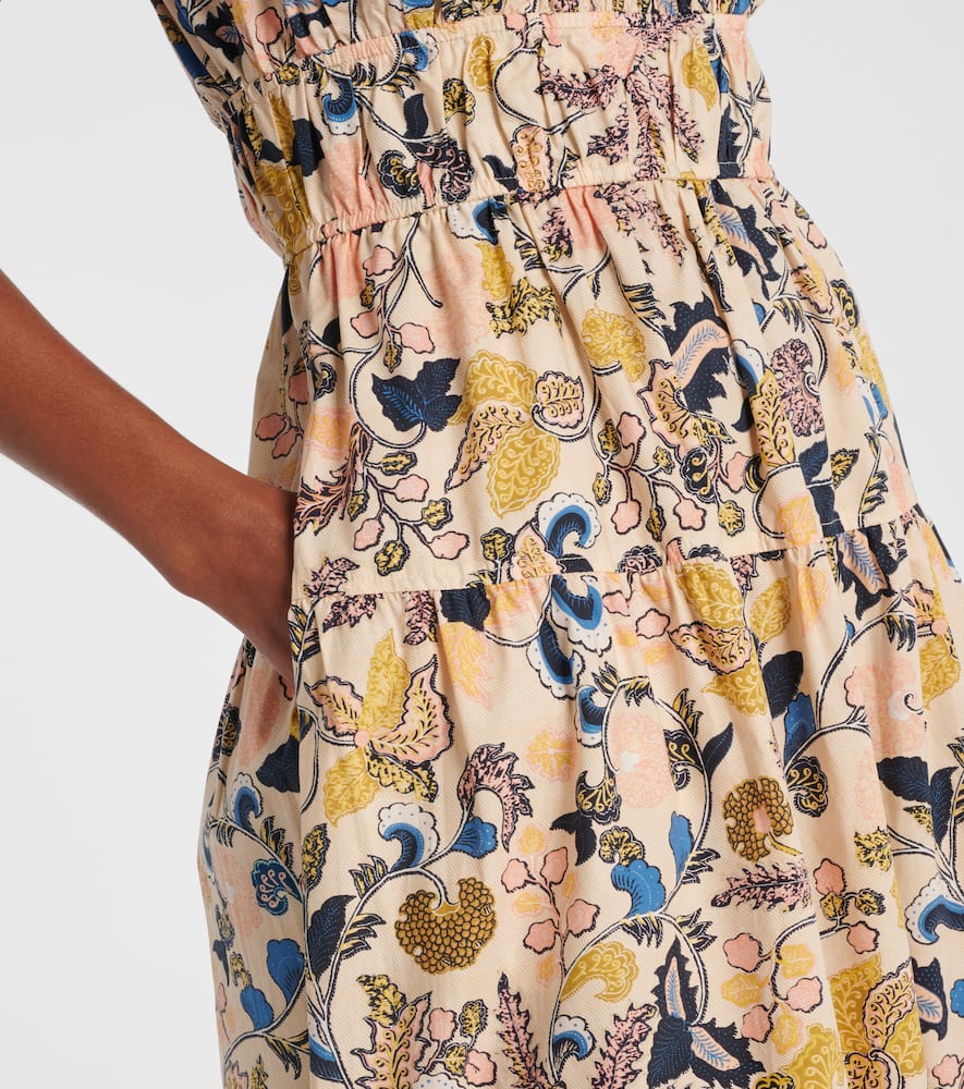 Paloma printed cotton poplin midi dress