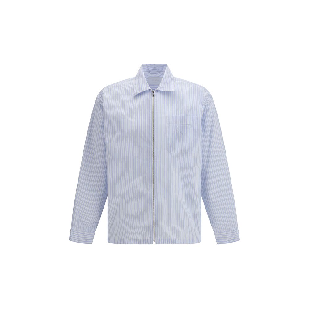 Re-Nylon Striped Shirt — Blue