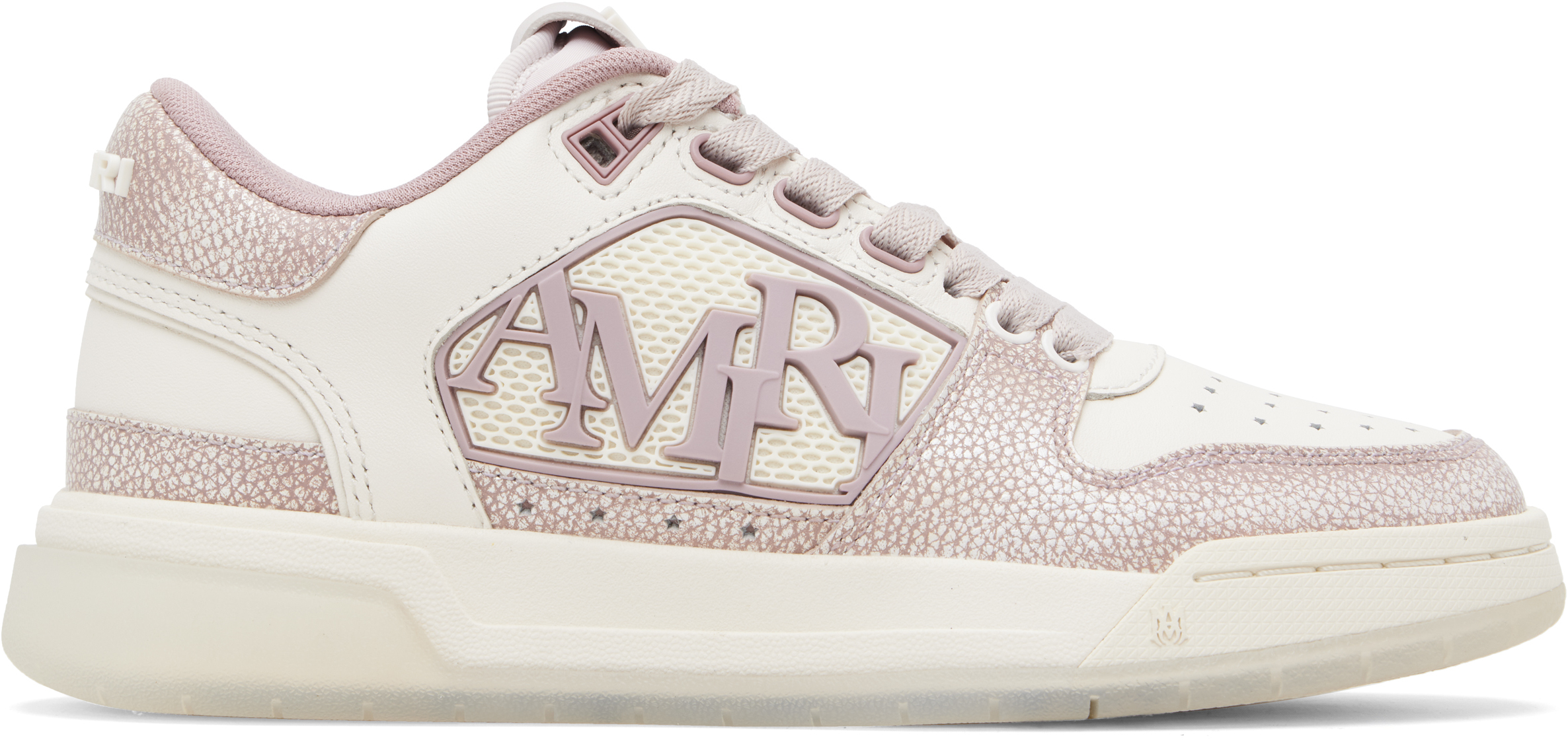 아미리 여성 Pink & Off-White Pebbled Classic Low Sneakers