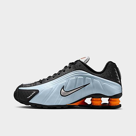 Women's Shox R4 Casual Shoes in Blue Tint/Total Orange/Black