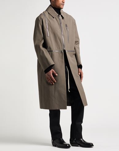 Man Overcoat & Trench Coat Khaki Size 36 Cotton