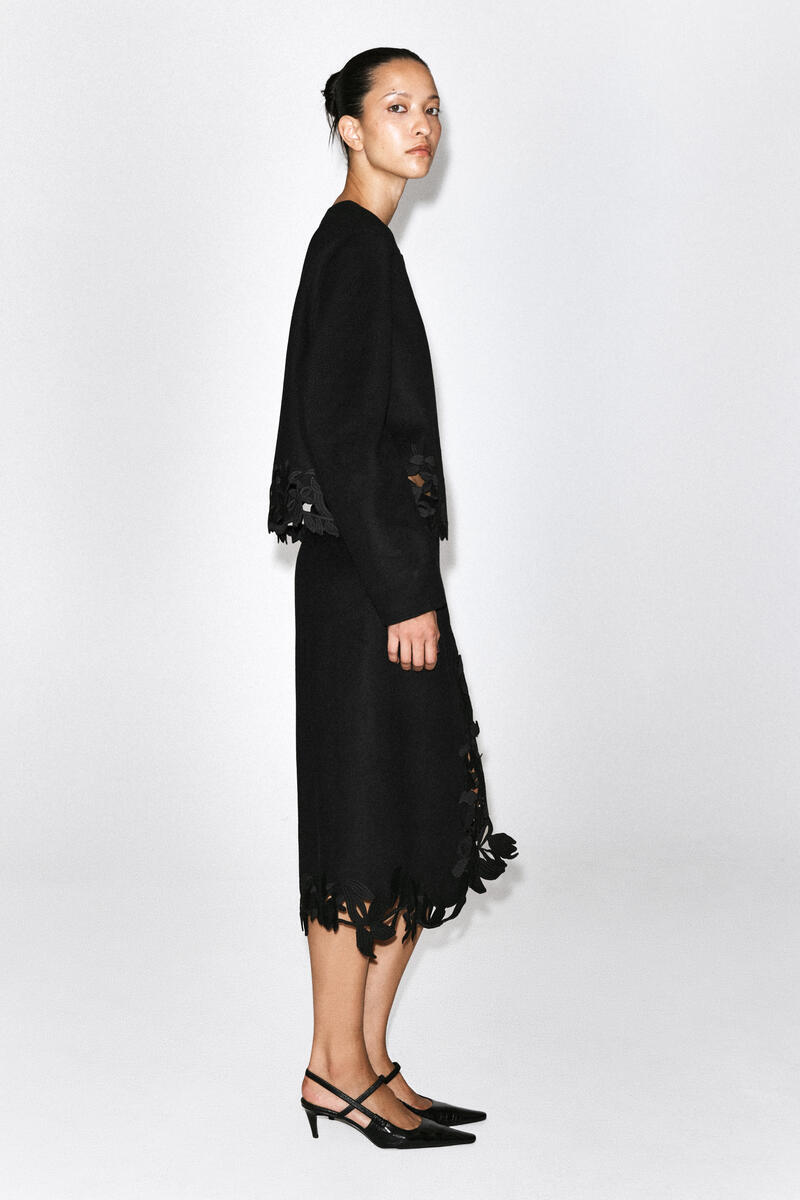 Embroidered Double-Faced Wool Jacket