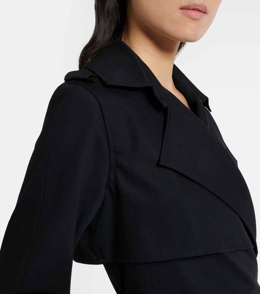 Belted wool wrap dress
