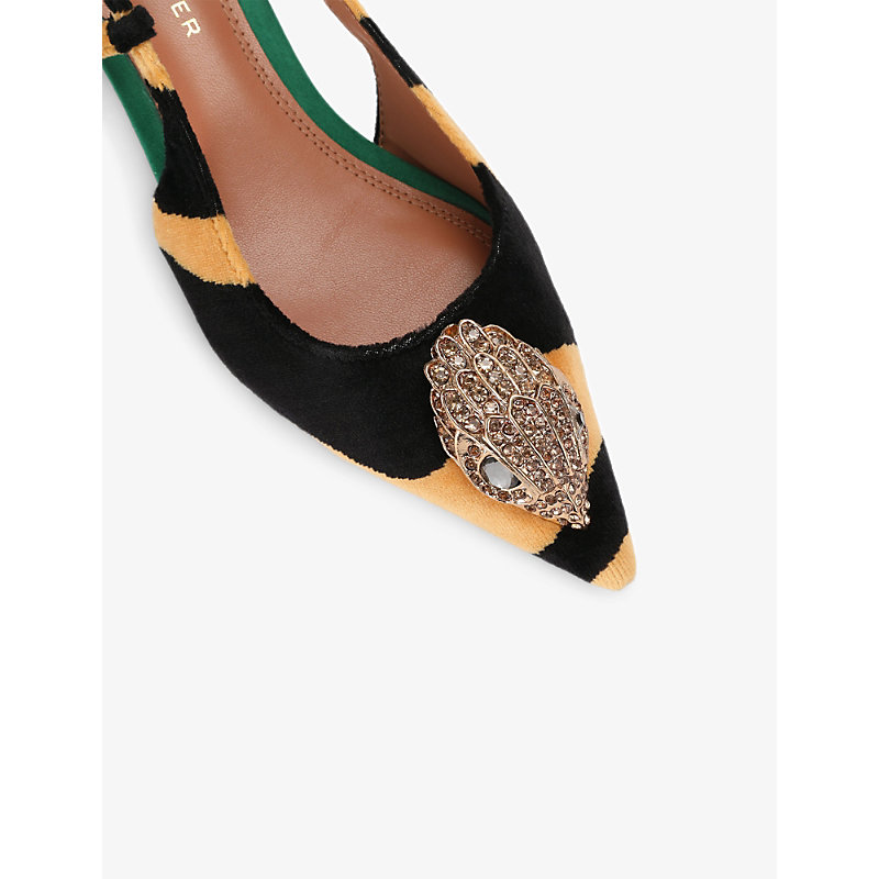 Womens Large Eagle 40 Velvet Sling-Back Courts