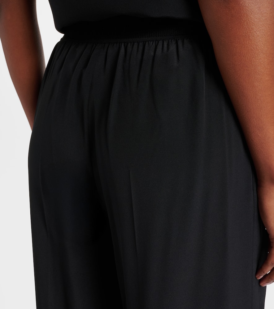Hulin silk crêpe de soie wide-leg pants